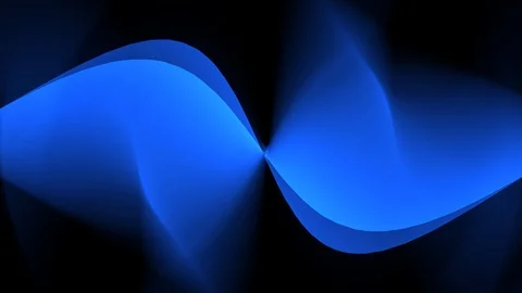 Blue wave sine on black background Stock Footage 124039643