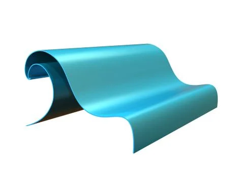 Blue wave Sofa Stock Illustration