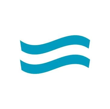 Blue wave symbol 스톡 일러스트