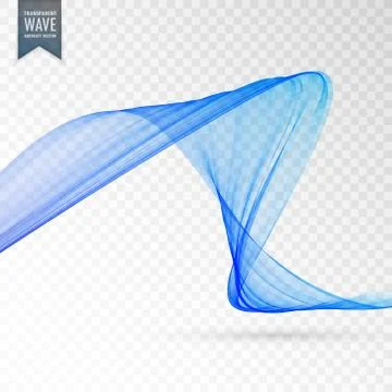 Blue wave transparent effect background Stock Illustration