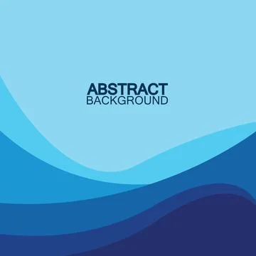 Blue wave vector abstract background flat design stock illustration Stock Illustration