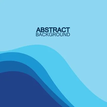 Blue wave vector abstract background flat design stock illustration Stock Illustration