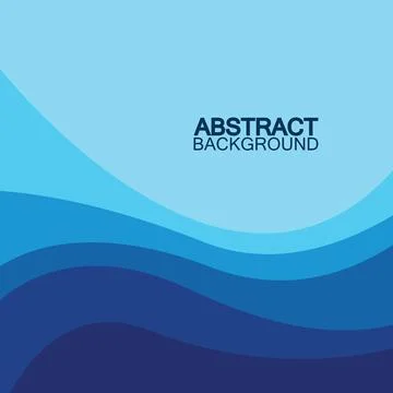 Blue wave vector abstract background flat design stock illustration Stock Illustration