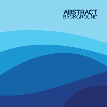 Blue wave vector abstract background flat design stock illustration Stock Illustration