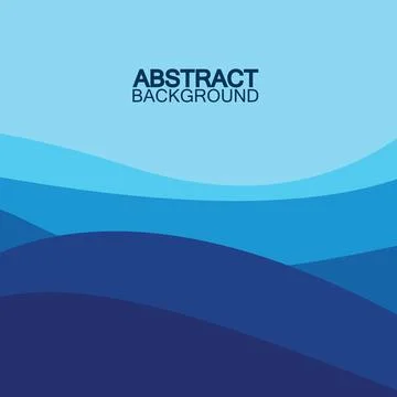 Blue wave vector abstract background flat design stock illustration イラスト素材