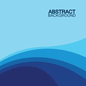 Blue wave vector abstract background flat design stock illustration Stock Illustration