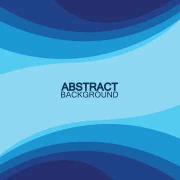 Blue wave vector abstract background flat design stock illustration Stock Illustration