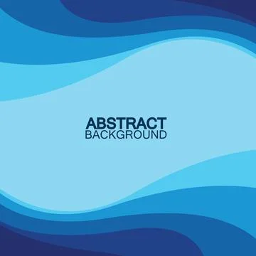 Blue wave vector abstract background flat design stock illustration Stock Illustration