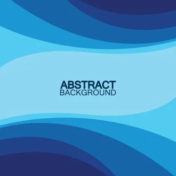 Blue wave vector abstract background flat design stock illustration Stock Illustration