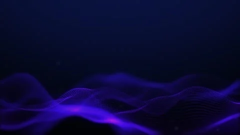 Blue wave on a violet background. Looped neon purple water space. Lightweig.. Stock Footage 280571997