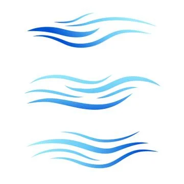 Blue wave water abstract vector illustration Stock Illustration