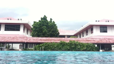 Blue wave water in the pool Stock Footage 78142061
