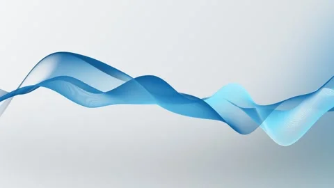 Blue wave on a white background. Vector water liquid linear shape. The loop.. Stock Footage 280585100