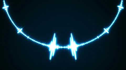 Blue waveform background, HD 1080p, loop. Stock Footage 24704065