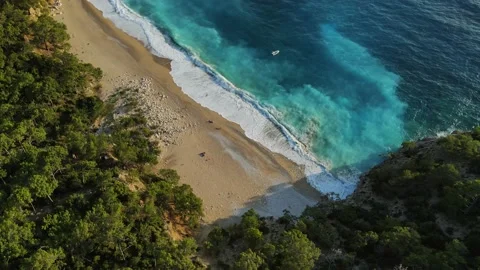 Blue waves and forest  Stock Footage 226945867