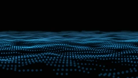 Blue waves animated background video Stock Footage 131439762