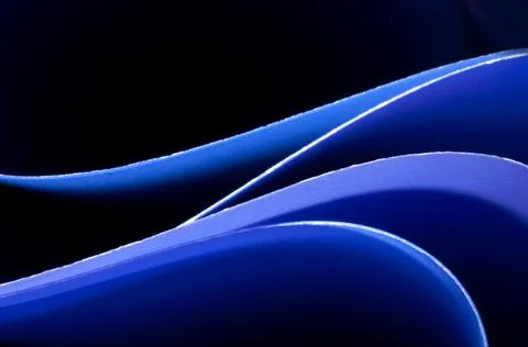 Blue waves in black Stock Photos