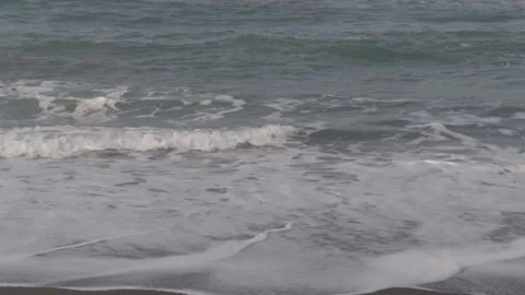 Blue waves on a clean beach Stock Footage 316574526