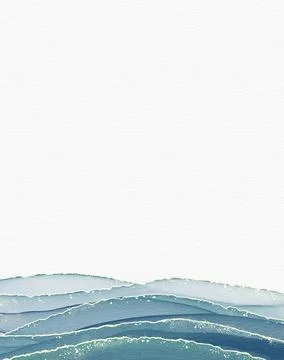 Blue waves with gold glitters vertical background Stock Illustration