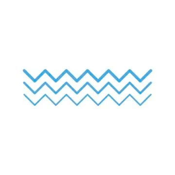 Blue waves icon. Vector illustration. Illustrazione stock