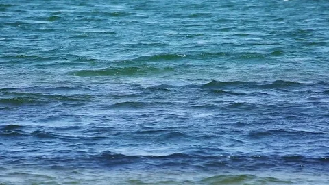 Blue Waves at lake Stock Footage 74312634