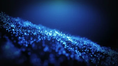 Blue Waves with light showing through. blue smooth wavy background Stock Footage 104416532