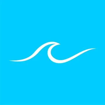 Blue Waves Line Logo Template Illustration Design. Vector EPS 10. Stock Illustration