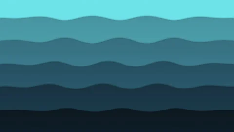 Blue waves paper cut out effect, seamless looping background animation Stock Footage 167946892