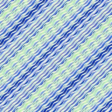 Blue waves pattern in marine style. Illustrazione stock