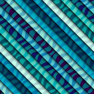 Blue waves pattern in marine style. Vector image. Illustrazione stock