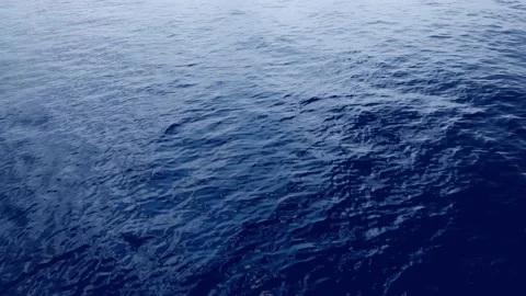 Blue waves of the river. Dark river water at sunset Video stock 142350022