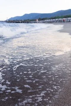 Blue waves in the sand Stock Photos