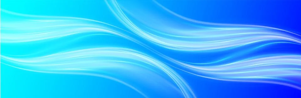 Blue waves showing a stream of clean fresh air. Modern wavy lines air background 스톡 일러스트