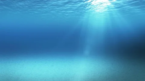 Blue waves, slow motion ocean surface seen from underwater Stock Footage 82943066