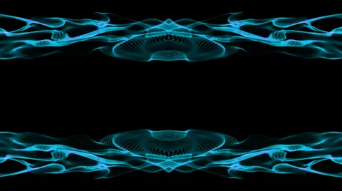 Blue waves top and bottom Stock Footage 33785472