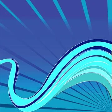 Blue waves vector blue waves vector, abstract drawing; vector art illustra... 스톡 사진