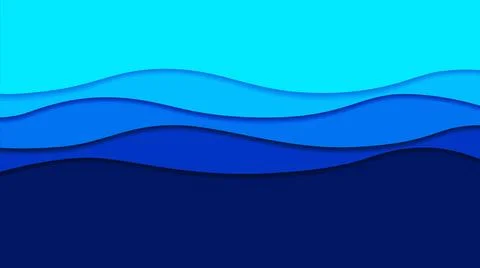 Blue waves, wave pattern. Copy space. Foto stock