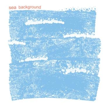 Blue waves.Vector image of Sea background for design Stock Illustration