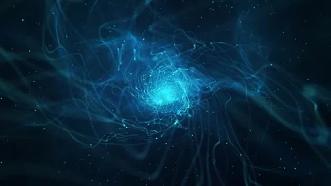 Blue waving lights background animation Stock-Footage 250420671