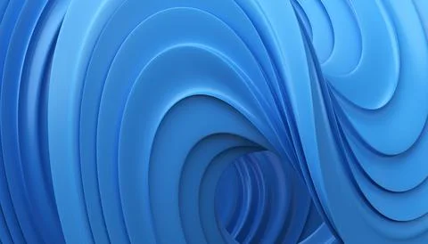Blue Wavy 3D Background Stock Illustration