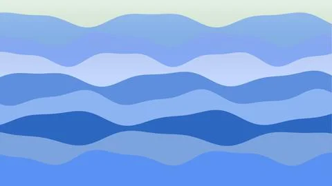 Blue Wavy Abstract Background Pattern Stock Illustration