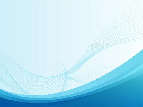 Blue Wavy abstract background vector illustration. Soft Blue gradient wave ba Stock Illustration