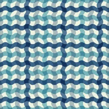 Blue Wavy Aqua Style Pattern Background Stock Illustration