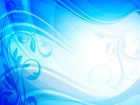 Blue wavy background Stock Illustration