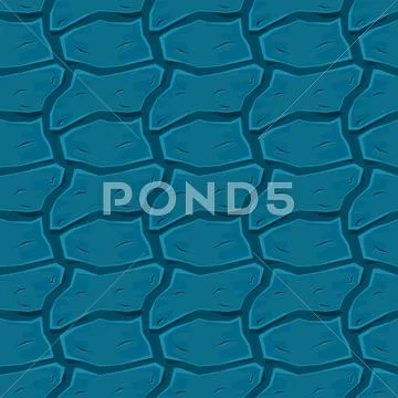 Blue Wavy Elements Texture Background. Vector Abstract Seamless Stock Illustration