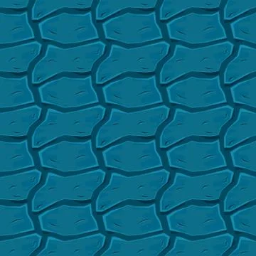 Blue Wavy Elements Texture Background. Vector Abstract Seamless Stock Illustration