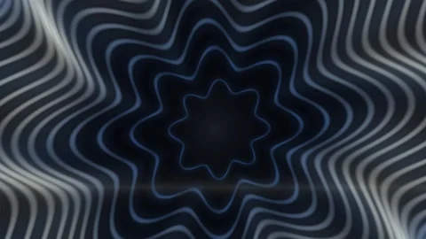Blue Wavy Flower Pattern Seamless Loop Stock Footage 340520903