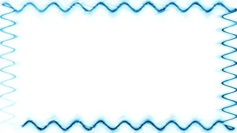 Blue Wavy Frame for Your Designs Stock Footage 284401437