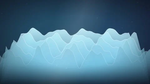 Blue Wavy Frequency Lines Background Video stock 344382731