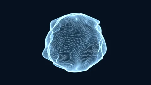 Blue wavy line on black background sound wave concept Stockbeeldmateriaal 322784092